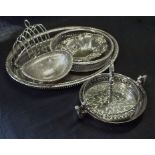 Silver plated trays and dishes