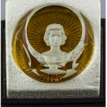 A Baccarat glass paperweight, Queen Elizabeth