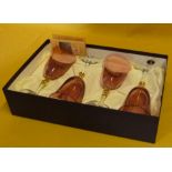 Four boxed wine glasses F.lli Fumo