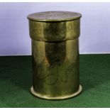 A trench art shell case tobacco jar