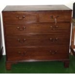 A Georgian mahogany chest.3 ft 4 inch wide.3 ft 2 inch tall.