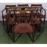 A set of 6 reproduction dining chairs.