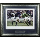 A limited edition signed print of Gavin Hastings Scotland Rugby Union