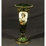 A Bohemian cameo glass vase, 36cm tall