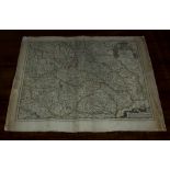 An early 19th century map of Bohemia. 2 ft by 1 ft 8 inches.