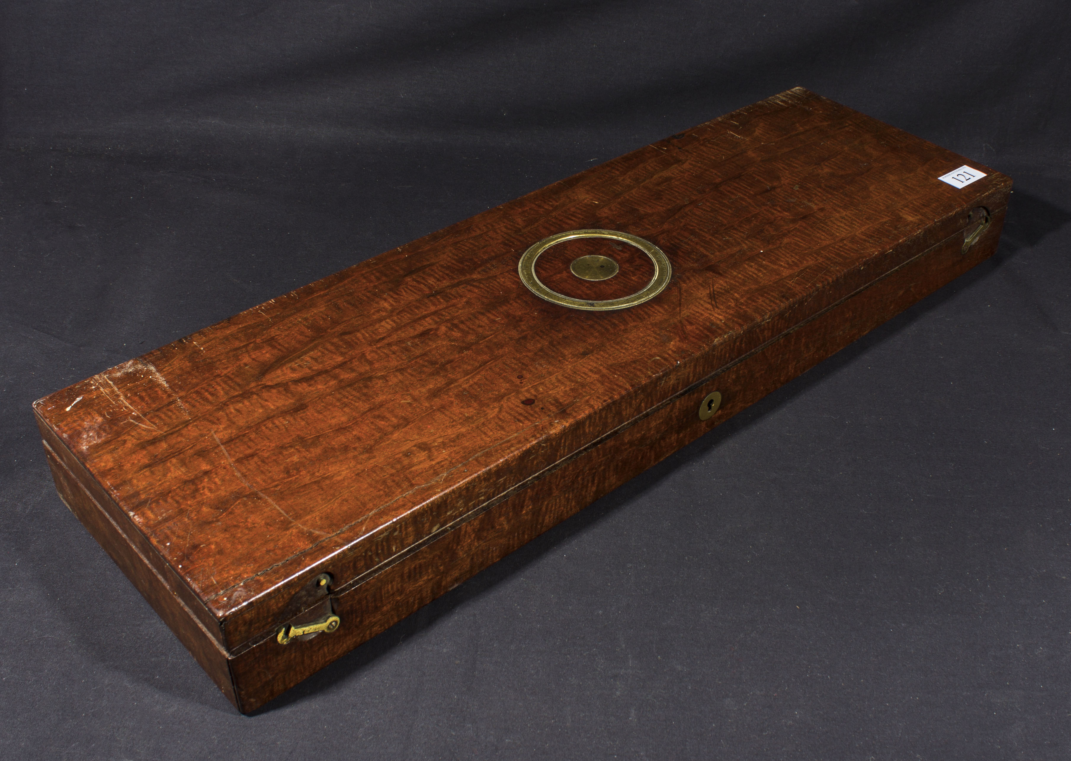 a Victorian mahogany gun case