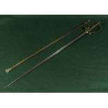 A rapier and scabbard