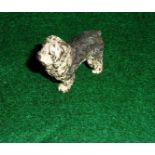 A small cold painted bronze old English sheepdog