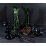 A selection of 1960's art glass