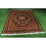 A blue ground Keshan carpet, 2.80m x 2m