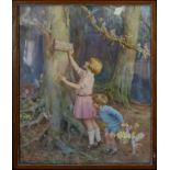 A framed Margaret Tarrant print 'The Goblins Wood' label verso. Image size 35cm x 26cm