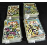 80 American comic books including first 16 issues of 'A Man called Nova 1973-84'