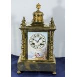 A French Champleve enamelled clock