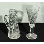 A crystal jug and flute