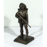 A cold cast resin bronze of a soldier