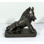 A cold cast resin bronze of a boar