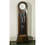 Art Deco Grandfather clock with chrome fittings