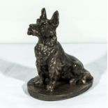 A cold cast bronze resin Scottie