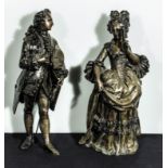 A pair of French bronze figures