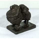 A cold cast bronze resin 'Pomeranian'