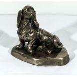 A cold cast bronze resin Bassett hound