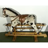 A plush rocking horse