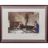 A framed Russell Flint print