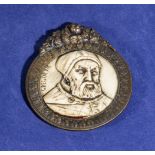 A gilt framed ivory miniature of Gregor XIII