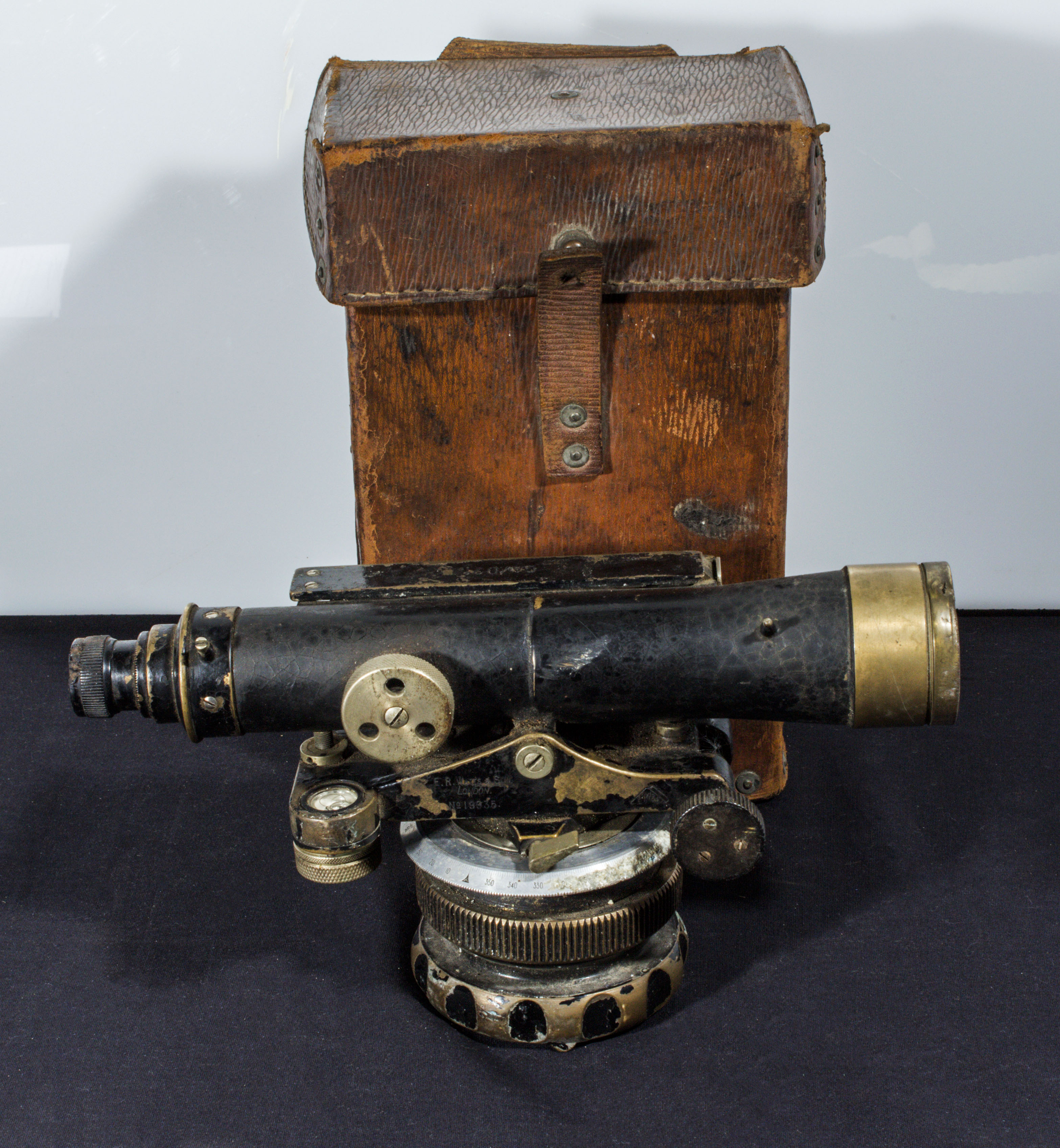 A theodolite in leather case