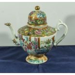 A Chinese Canton teapot