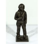 A cold cast resin bronze of a pilot