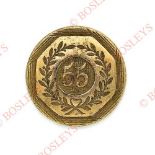 55th (Westmoreland) Regiment of Foot George III Officer's gilt open-back coatee button circa