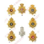 Irish. Prince of Wales's Leinster Regiment (Royal Canadians) Victorian Officer's helmet plate