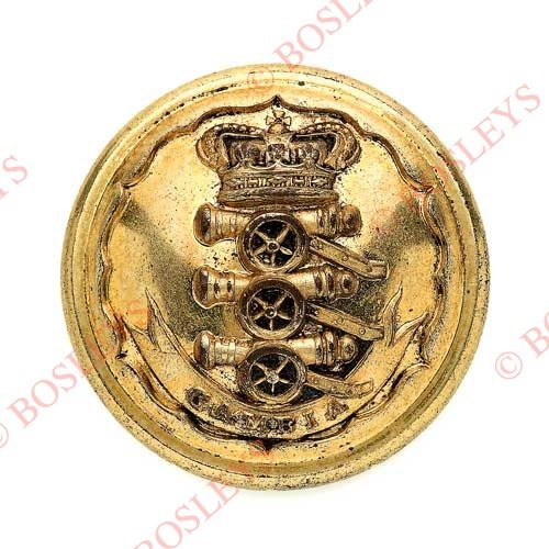 Royal Gambia Artillery Victorian Officer's gilt tunic button.. A fine scarce example by Jennens &