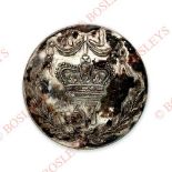 37th (North Hampshire) Regiment of Foot Georgian Officer's silver plated open-back coatee button.. A