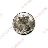 44th (East Essex) Regiment of Foot Georgian Officer's silver plated open-back coatee button.. A good