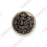 30th (Cambridgeshire) Regiment of Foot Officer's silver plated closed-back coatee button. A good