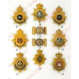 The Lincolnshire Regiment Officer's helmet plate circa 1902-14.. A splendid rich gilt example by J &