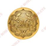 Scottish. 26th (Cameronians) Regiment of Foot Georgian Officer's gilt closed-back coatee button. . A
