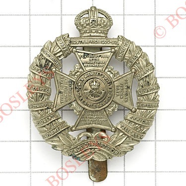 Tower Hamlets Rifles post 1926 white metal cap badge.Die-stamped. (KK 2421)