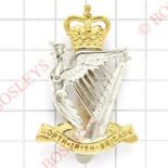 North Irish Brigade Officer’s cap badge circa 1958-70.A good silvered and gilt example on J.R.Gaunt,