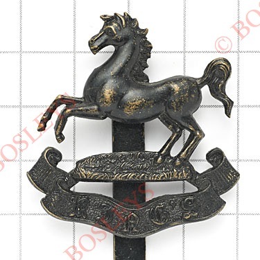5th Bn. The King’s Regiment (Liverpool) blackened brass post 1926 cap badge.Die-stamped. (KK 2357)