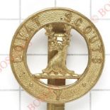 Scottish. Lovat Scouts OR’s cap badge.Small voided brass example. (antlers within circlet)