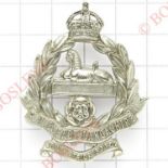 2nd VB East Lancashire Regiment OR’s cap badge circa 1905-08. Die-stamped white metal example with