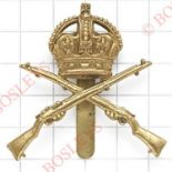 School of Musketry brass cap badge circa 1901-19.Die-stamped. (KK 1050)School of Musketry formed