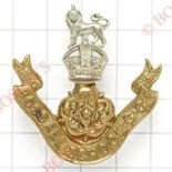 Rossall School CCF bi-metal cap badge circa 1948-52.Die-stamped example of Loyal Regiment pattern.