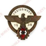 German Third Reich 1938 Kreis Victor’s Badge in National Trade Competition. A good scarce die-cast
