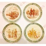 Boer War Set of Eight Plates of Boer Interest. The plates appear to French made and depicts