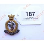 Royal Army Medical Corps Victorian Officer’s pagri badge. A very fine and scarce example. Rich