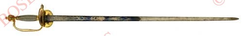 Battle of Waterloo Period British 1796 Blue & Gilt Bladed Infantry Officer’s Sword. A good example